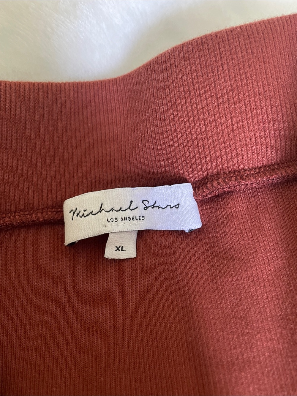 Michael Stars Ribbed Skirt in Rust - Picture 2 of 4